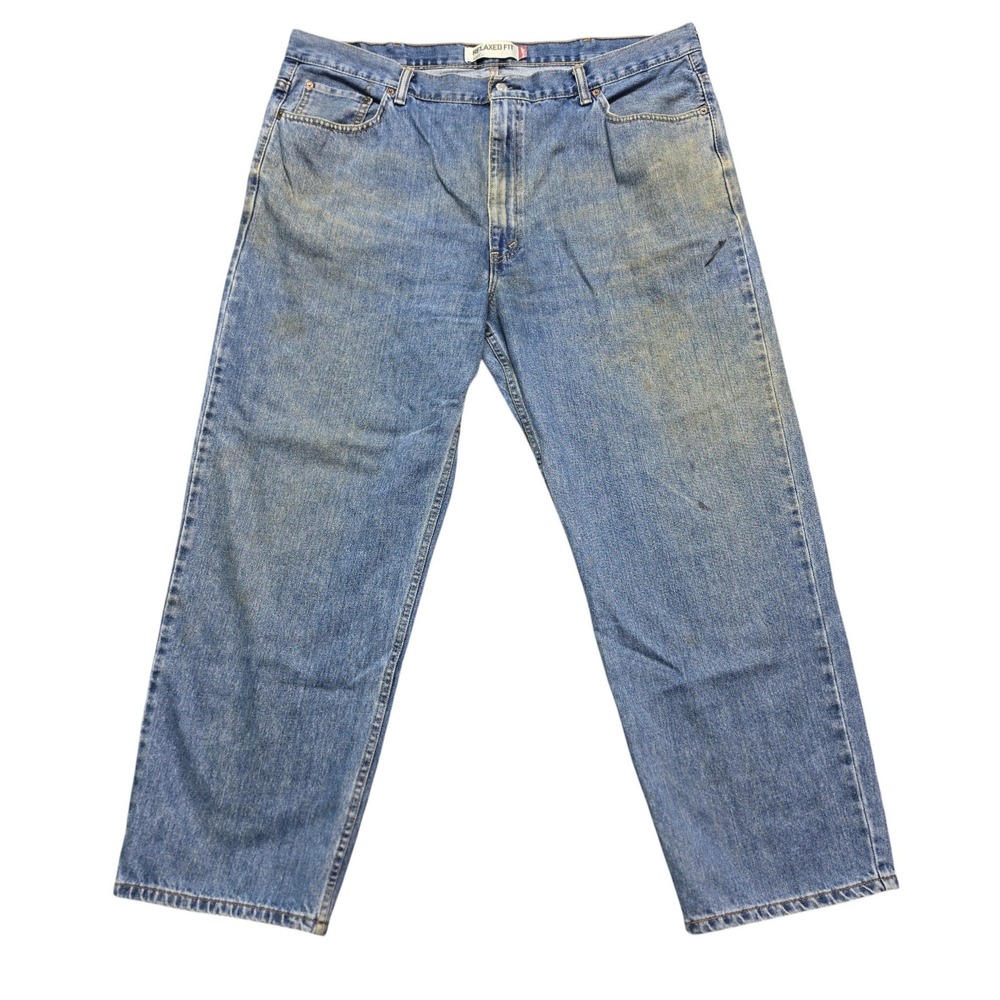 Baggy Distressed Skater Relaxed Fit 550 Denim Jeans Mens 45x29 Blue Levis